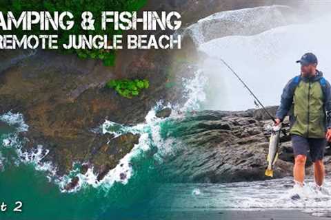 Fishing &amp; Camping Survival on Remote Pacific Beach (CATCH CLEAN COOK) - Part 2