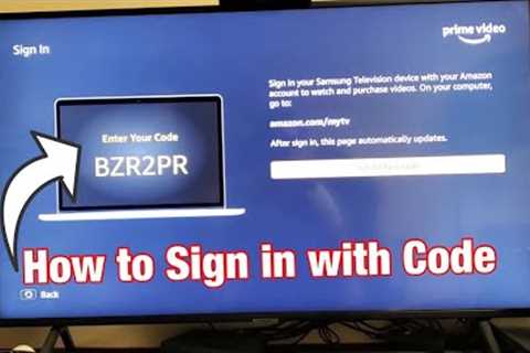How to Sign In Amazon Prime Video Account from Smart TV (Enter Your Code Where?)