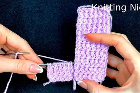 💥SUPER💥 beautiful knitting pattern tutorial trend 2022 . Continental knitting for beginners