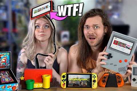 My Girlfriend(?) &amp; I Buy WEIRD Nintendo Switch Accessories!