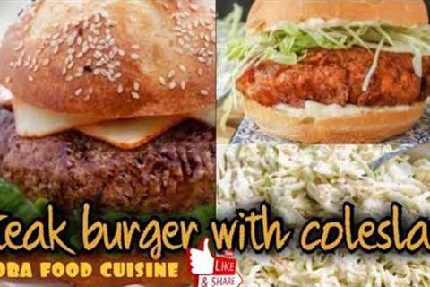 Steak burger | Chicken burger Recipe |