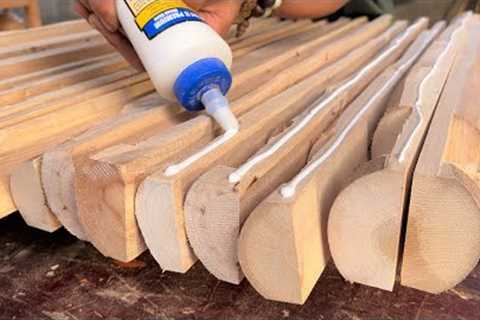 Solid Woodworking Skills Using Simple Joints // A Solid And Rustic Table From Natural Wood