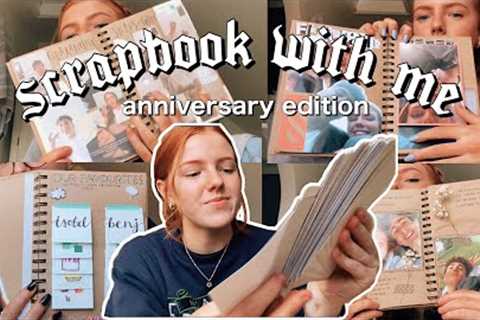 1 YEAR ANNIVERSARY SCRAPBOOK FOR MY BF! scrapbook with me, page ideas, layouts and how i scrapbook!