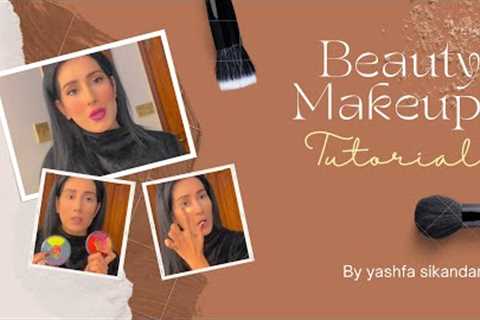 How to conceal your face. Makeup tutorial with glossy lip gloss.