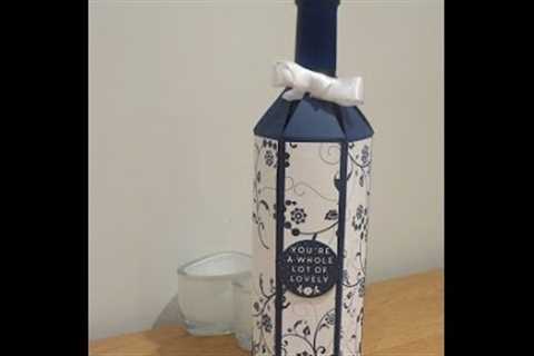 Wine Bottle Gift Box Tutorial - Full size wine bottle bag