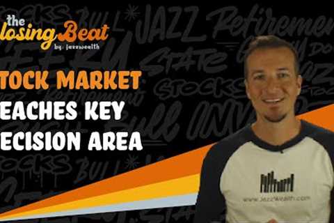 Stock marker reaches key decision area. | The Closing Beat