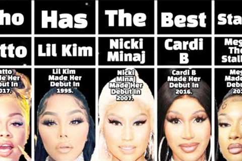Comparison: NICKI MINAJ x. LATTO x. CARDI B x. LIL KIM x. MEGAN THEE STALLION