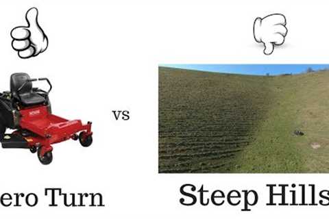 How To Mow On Hills/Slopes With Zero Turn - Stop Sliding Down Hills