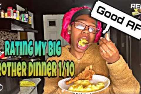 VLOGMAS DAY 7| RATING 1/10 ON MY BROTHER DINNER HE COOKED 🤔