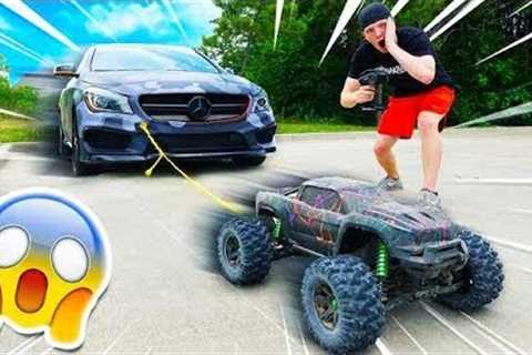 100MPH RC CAR TOWING MY CAR?! *WORKS!*