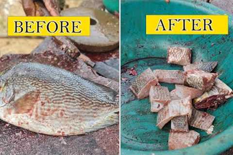 Before And After Fish Cutting Amazing Skill By Experience Fish Cutter | How To Cutting Fish Fastest