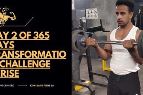 Day 2 of 365 Days Transformation Challenge Series || Biceps Workout At Gym || kon saifi fitness