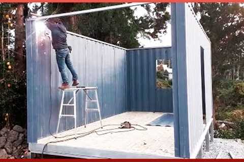 Man Builds Amazing DIY Container Home | Low-Cost Housing Ideas