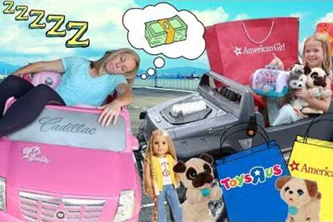 Maya Goes to the Crazy Car Store and Pretend Toy Store