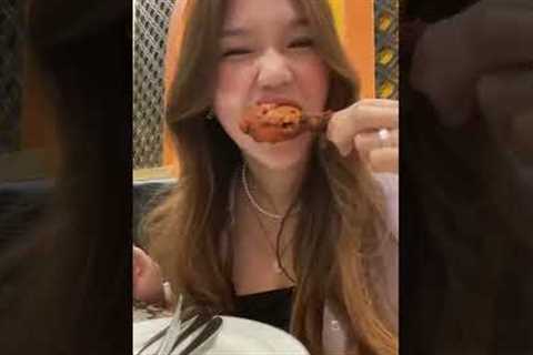 Trying Indian 🇮🇳Food for the first time in Korea!🥰 Tandoori Chicken #eating #indianfood  #asmr