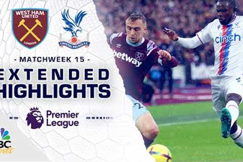 West Ham United v. Crystal Palace | PREMIER LEAGUE HIGHLIGHTS | 11/6/2022 | NBC Sports
