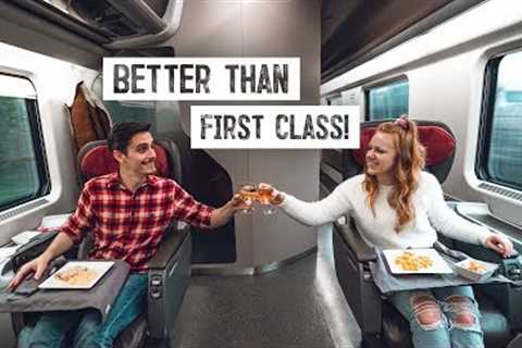 High Speed EXECUTIVE CLASS Train Ride! - Tour &amp; Food Review (Venice, Italy to Rome)