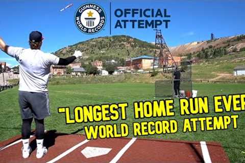 GUINNESS WORLD RECORDS™ attempt for the FARTHEST BASEBALL EVER HIT | backed by @JustBats.com