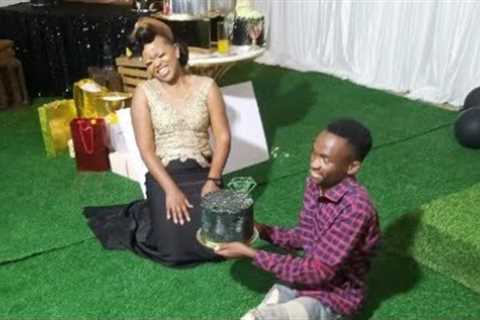 Comedian Logic Mpali gifts Mwizukanji with a Cake on her 30th Birthday celebration. WATCH