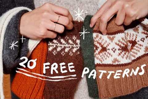 20 free easy Knitting Patterns ✿ Knit Knacks 02 ✿ knitting podcast