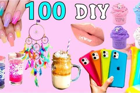 100 DIY - EASY LIFE HACKS AND DIY PROJECTS YOU CAN DO IN 5 MINUTES - ROOM DECOR, PHONE CASE and more