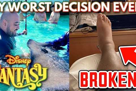 I ALMOST BROKE MY ANKLE JUMPING FROM A BOAT! Disney Fantasy Very Merrytime Cruise!