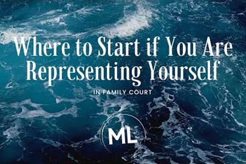 Where to Start if You Are Representing Yourself in Family Court