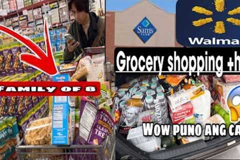 CHICAGO 🇺🇸:VLOG MAS🧑‍🎄 weekly grocery shopping +haul! Family of 8 ,sams club &amp; Walmart 😍