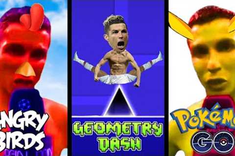 Cristiano Ronaldo Siuuu in different mobile games