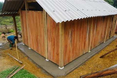 Full Video: Building Farm Complete Cabin House, How to Pour a Concrete foundation for wooden house