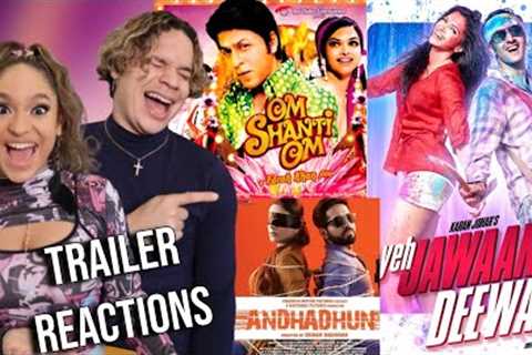Waleska &amp; Efra react to Yeh Jawaani Hai Deewani , Om Shanti Om , AndhaDhun | TRAILER REACTION!