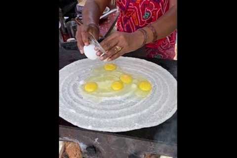 Mumbai Aunty Making Baahubali Egg Dosa | Indian Street Food #shorts #ashortaday #indianstreetfood