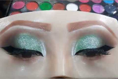 Green Eye Makeup Tutorial 🥰 timelapse #like #subscribetomychannel #comment #share
