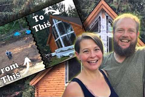 TIMELAPSE - COUPLE BUILDS house ALONE in 39 minutes