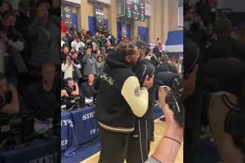 LeBron 🤝 Melo at Sierra Canyon 🍿 #shorts