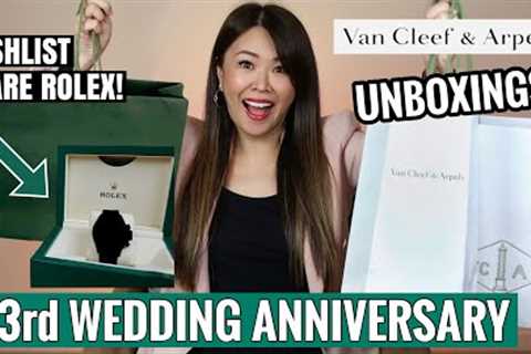 UNBOXING WHAT I GOT FOR MY 23RD WEDDING ANNIVERSARY 💚  Rare Rolex Watch, Van Cleef &amp; Arpels..