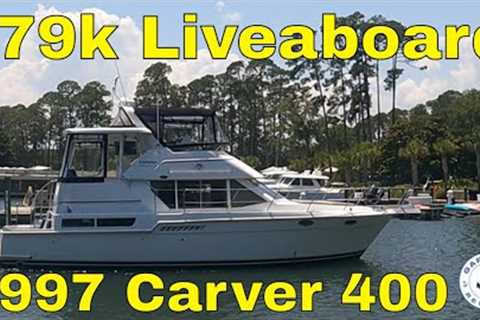 [Sold] - $79,900 - (1997) Carver 400 Cockpit Motor Yacht For Sale