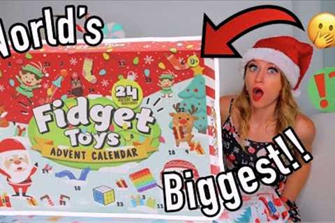 UNBOXING THE WORLD'S BIGGEST MYSTERY *FIDGET* ADVENT CALENDAR!!😱🎁⁉️ (24 MYSTERY BOXES...😦🎁)