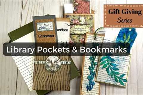 Library Pockets &amp; Bookmarks Tutorials - Gift Giving Series
