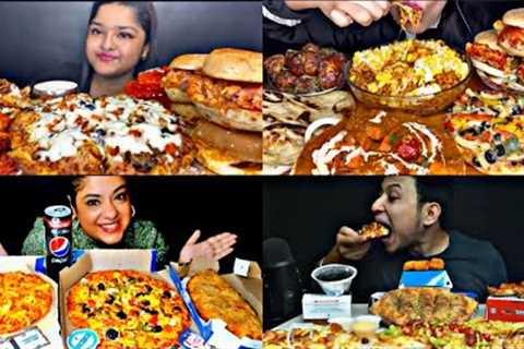 Pizza🍕 Burger Noodles Chicken Nuggets Fries Speed Eating mukbang