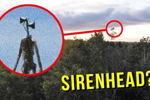 DRONE CATCHES SIREN HEAD AT HAUNTED SCREAMING FOREST!! (HE'S ACTUALLY REAL)