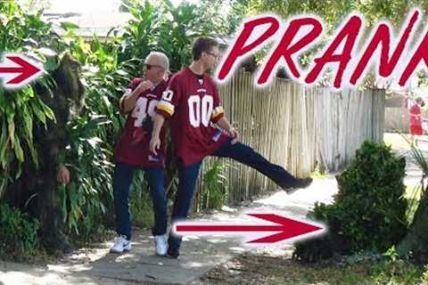 EPIC BUSHMAN SCARE PRANK WITH 3 BUSHMAN - Tampa Bay Buccaneers Football game @fredspecialtelevision
