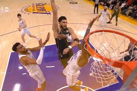 Jayson Tatum almost threw down dunk of the year on LeBron James 😳
