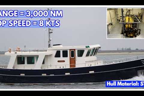 STEEL Liveaboard 17-Metre TRAWLER Yacht With A 3,000 NM Range!