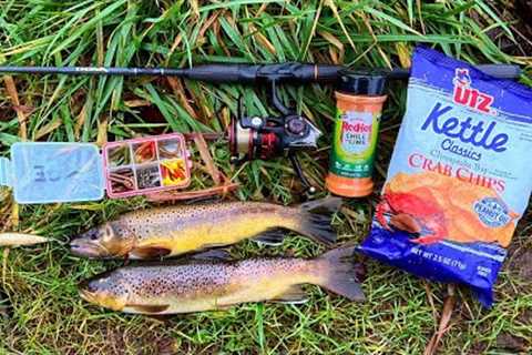 Brown Trout Catch n' Cook - Chip-Crusted Fish!