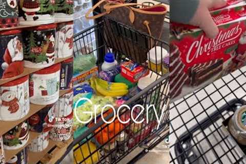 Grocery shopping ASMR Grocery Shopping Before Christmas🌲Relaxing Satisfying Video💚