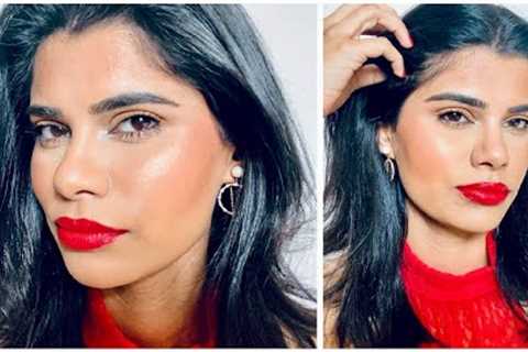 Flawless / Glam Holiday Makeup Tutorial | How to : CLASSIC CHRISTMAS MAKEUP LOOK | #redlips