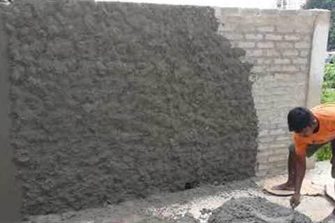 India style of plastering a wall