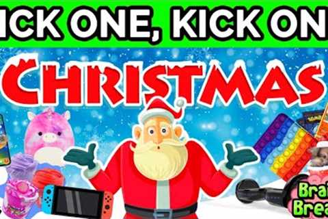 Pick One, Kick One  - Secret Santa 🎅 Winter Brain Break Christmas Games GoNoodle Inspired