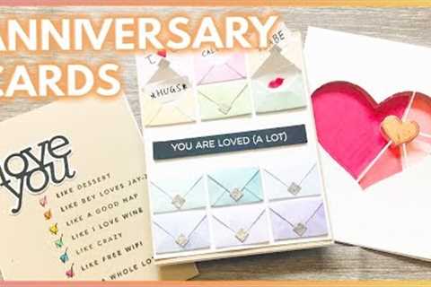3 Fun Handmade ANNIVERSARY Card Ideas For Your Boyfriend or Husband